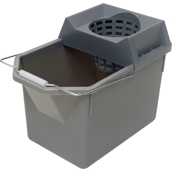 Pail & Mop Strainer Combo Pack, 12" H, Steel Gray